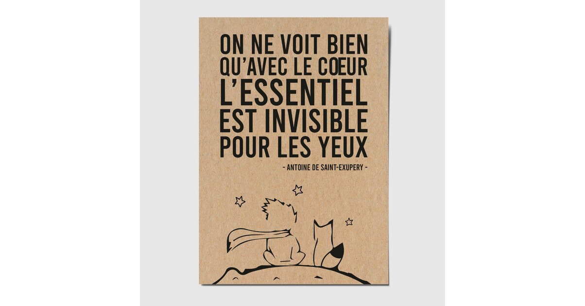 On Ne Voit Bien Qu'avec Le Coeur Signification